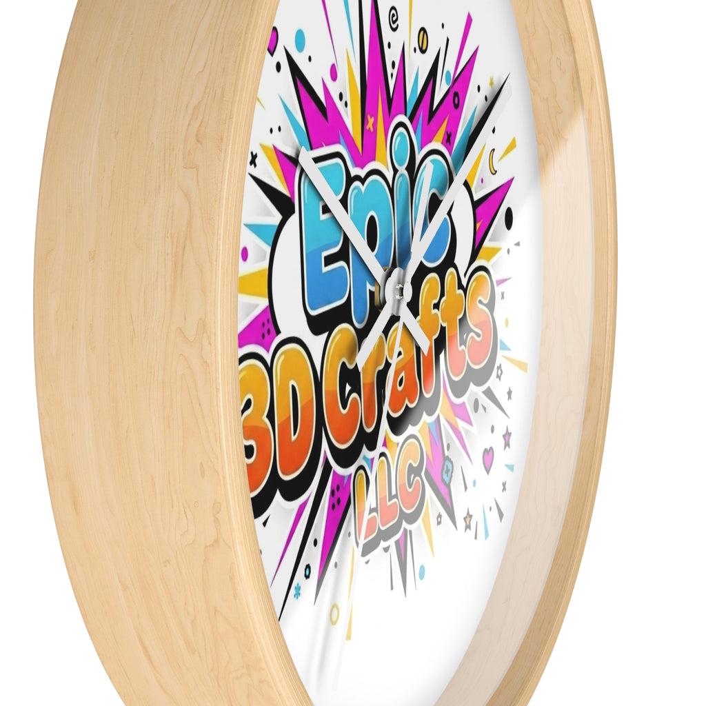 Epic 3D Crafts Comic Logo Wall Clock
