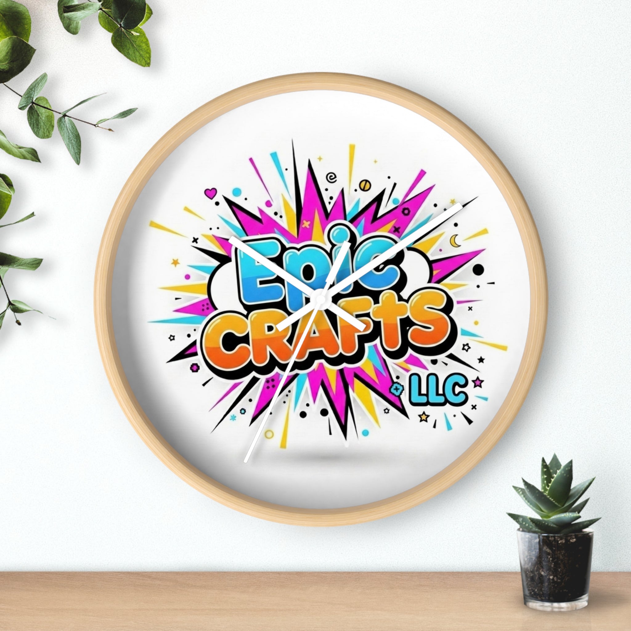 Wall Clock — Bright Logo Wall Clock (Epic Crafts LLC)