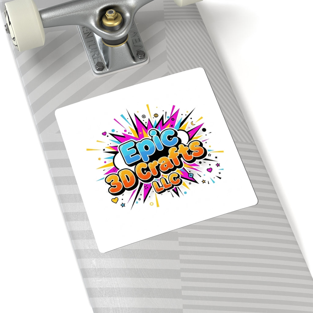 Epic 3D Crafts Logo Kiss-Cut Stickers