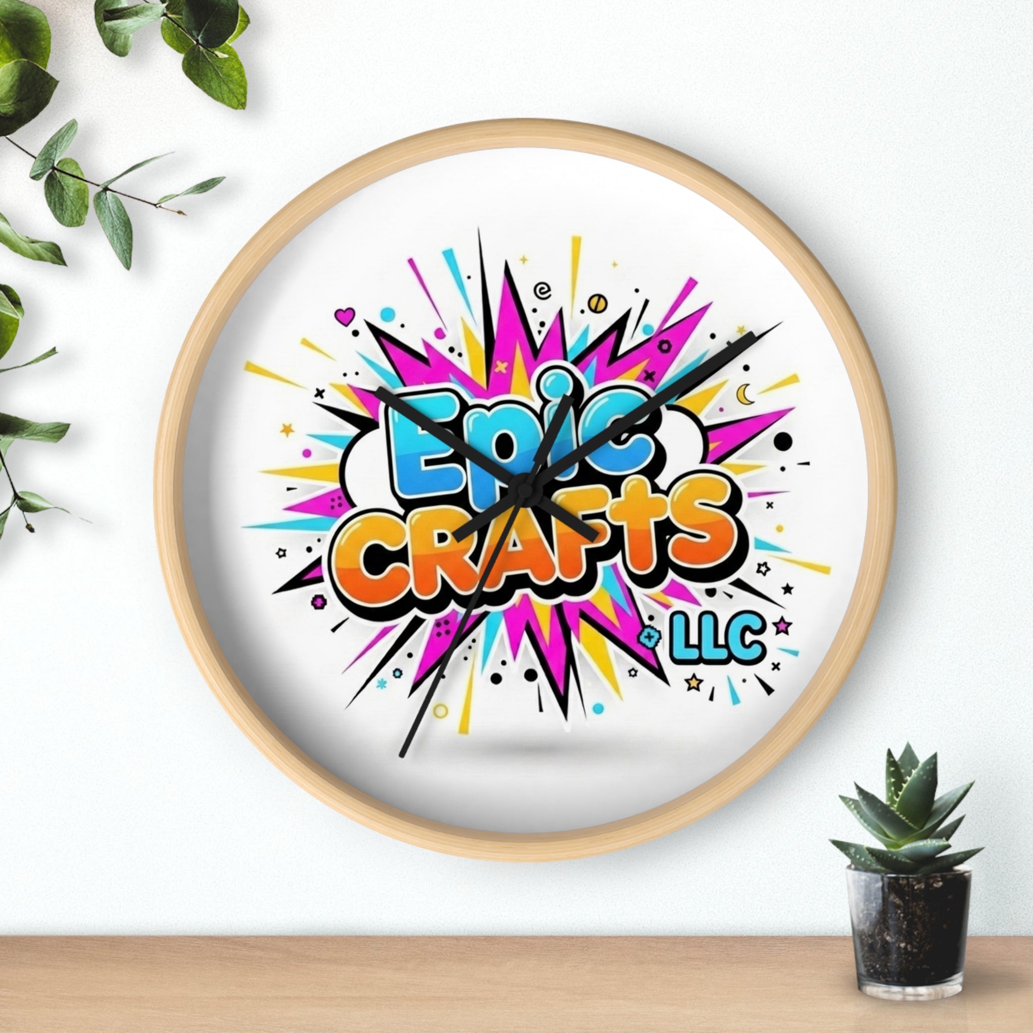 Wall Clock — Bright Logo Wall Clock (Epic Crafts LLC)