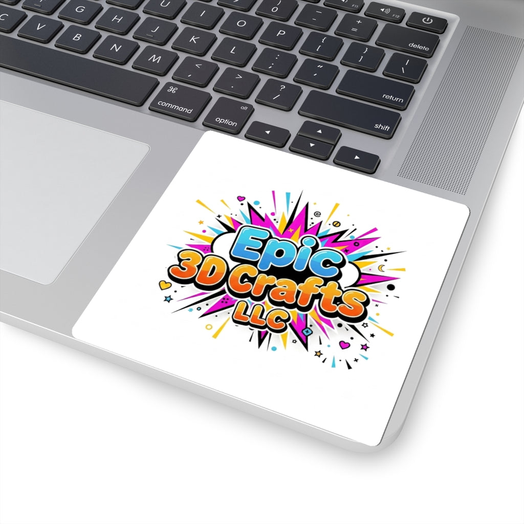 Epic 3D Crafts Logo Kiss-Cut Stickers