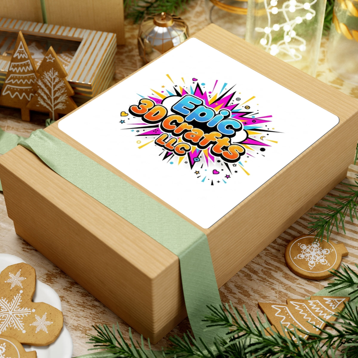 Epic 3D Crafts Logo Kiss-Cut Stickers