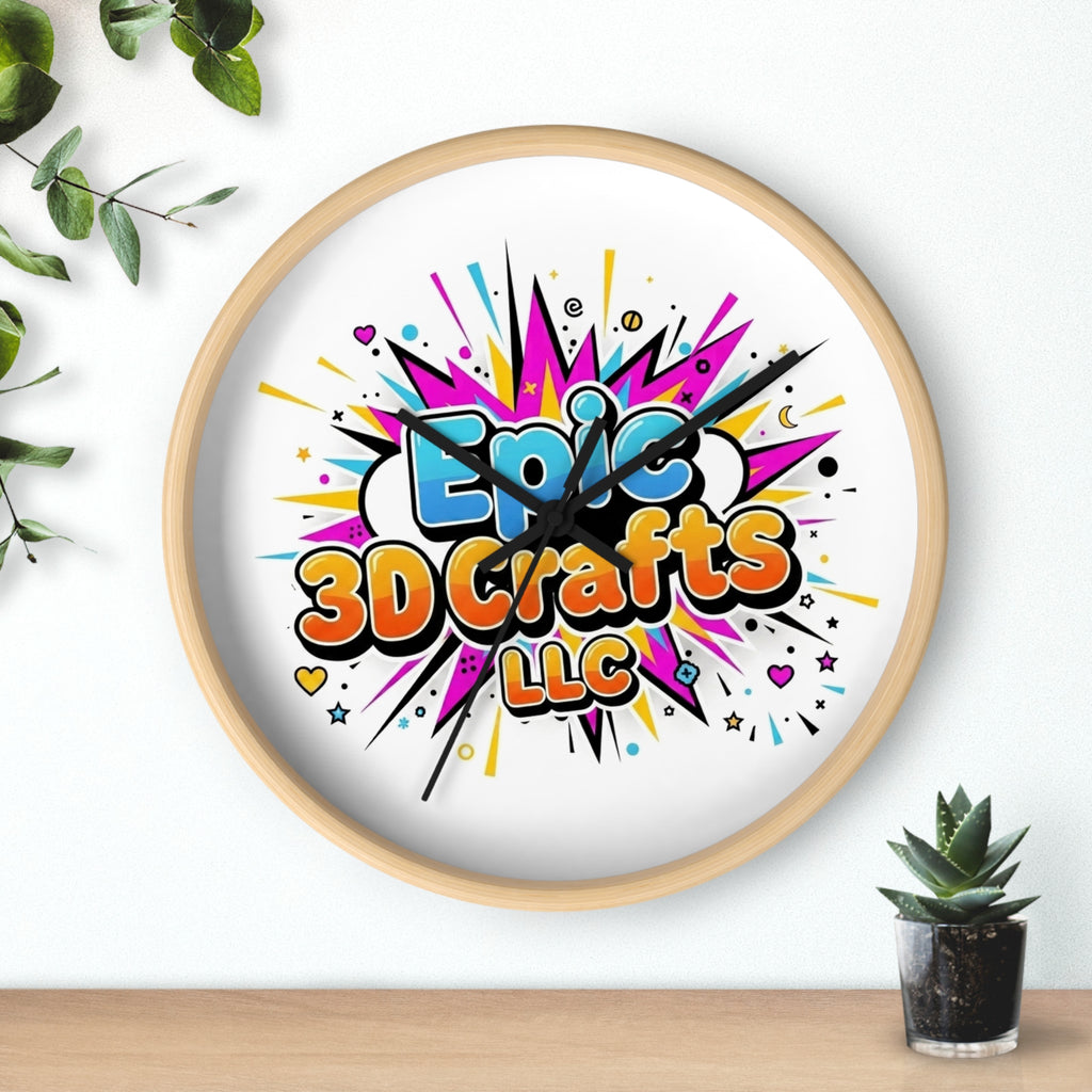 Epic 3D Crafts Comic Logo Wall Clock