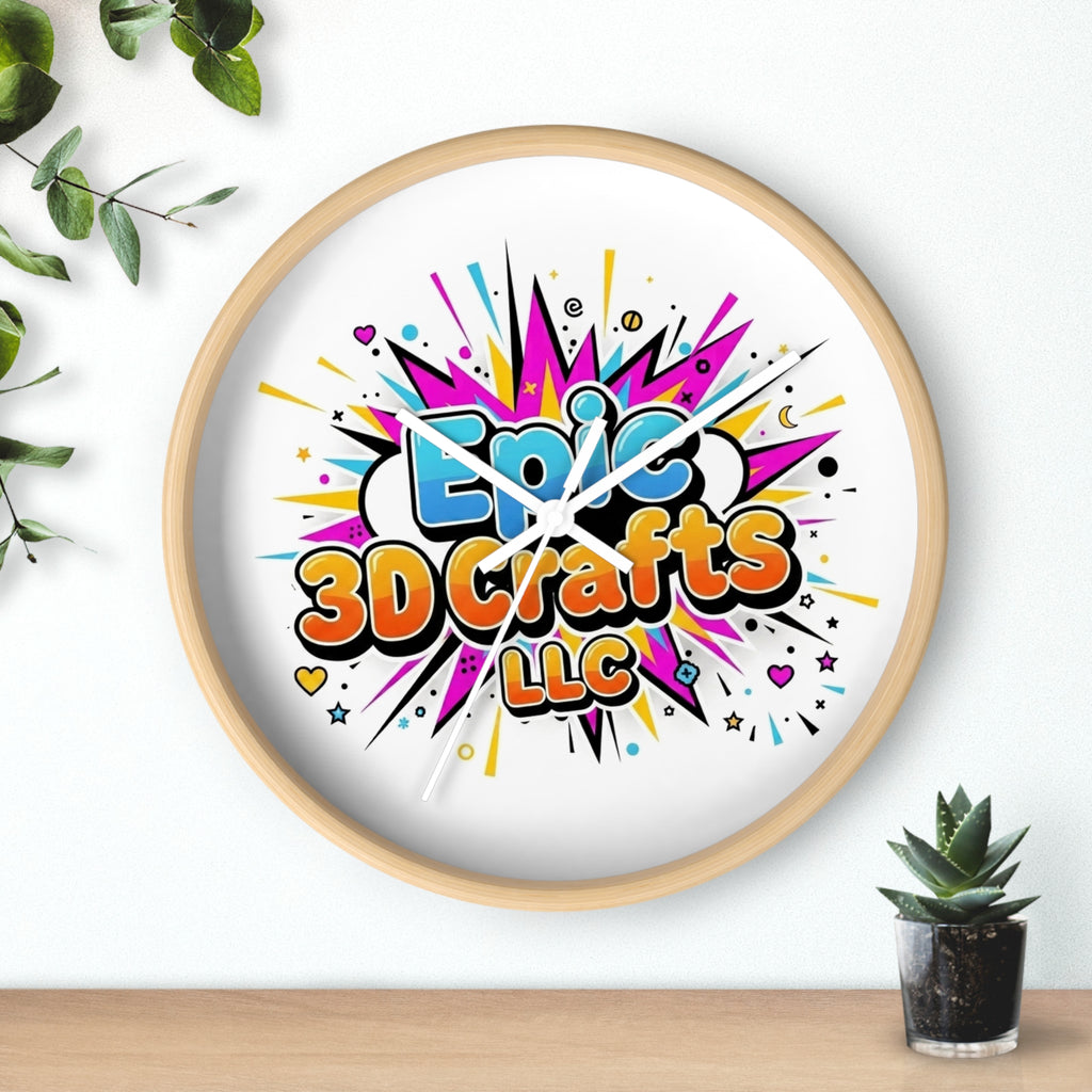 Epic 3D Crafts Comic Logo Wall Clock