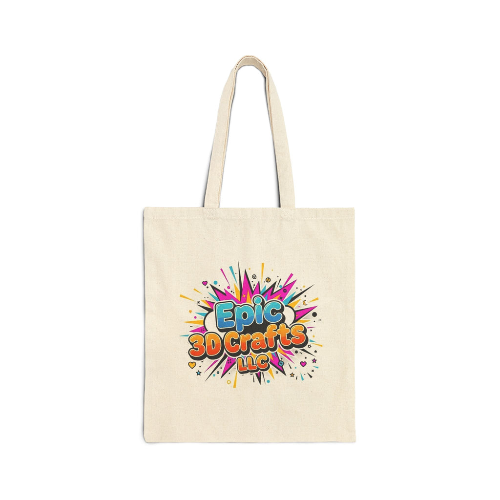 Epic 3D Crafts Logo Canvas Tote
