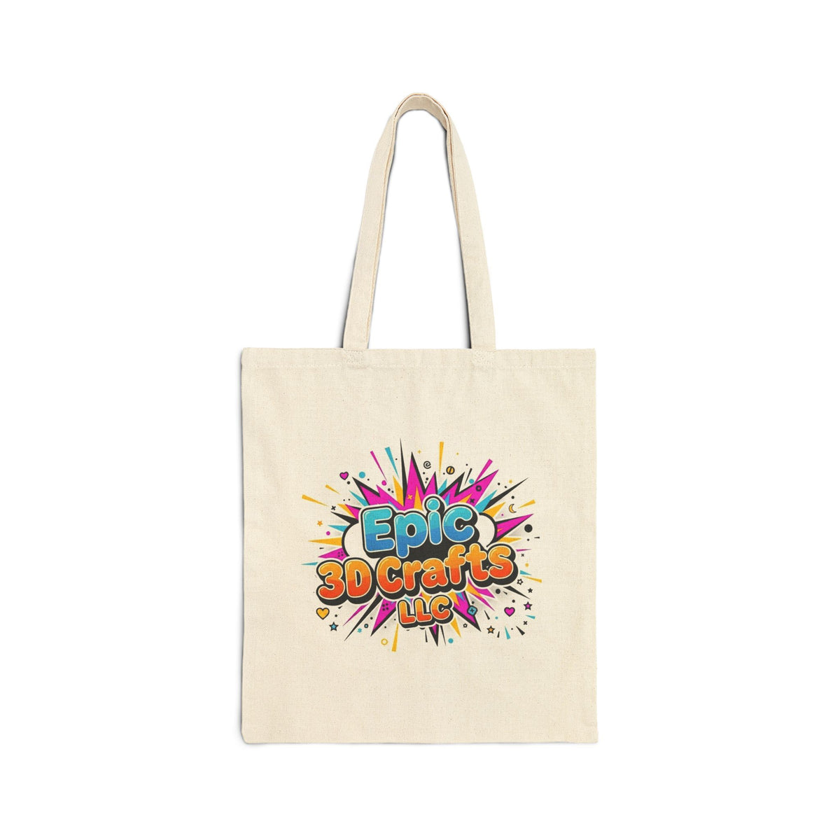 Epic 3D Crafts Logo Canvas Tote
