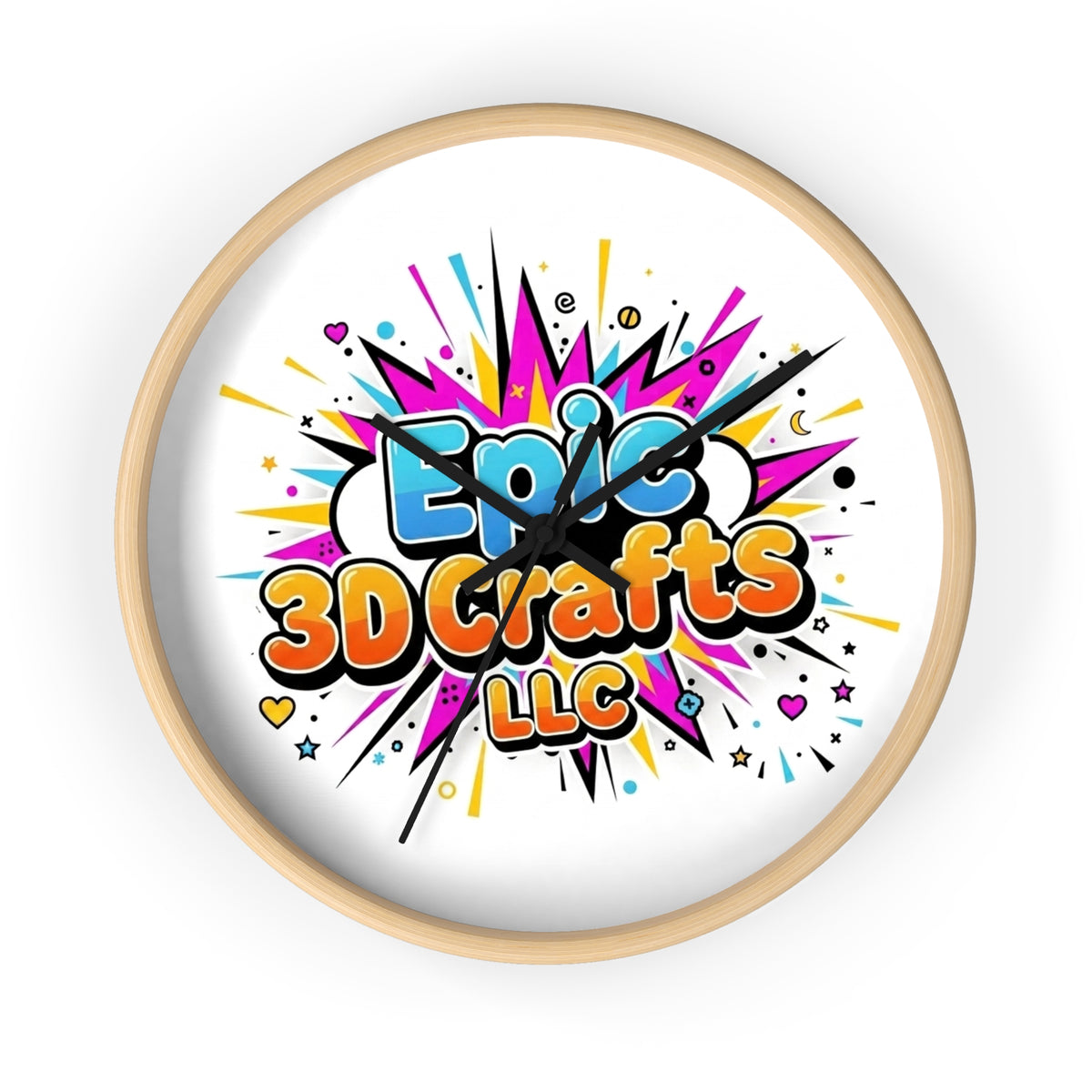 Epic 3D Crafts Comic Logo Wall Clock