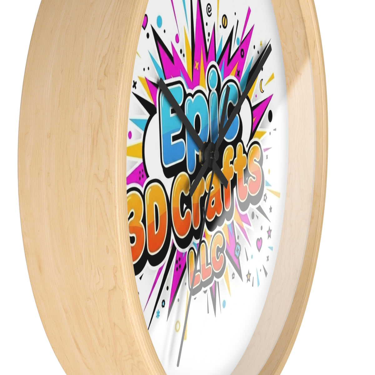 Epic 3D Crafts Comic Logo Wall Clock